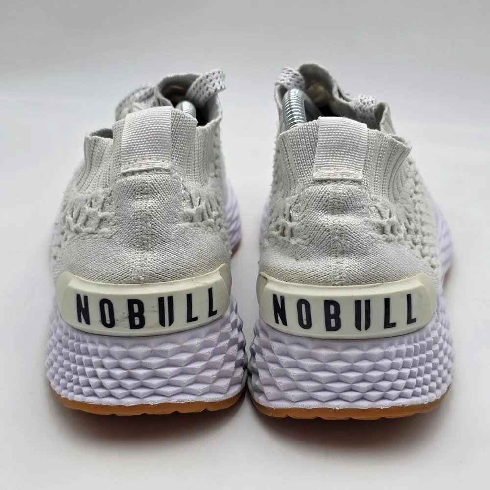 NoBull Shoes Men's Size 10 Women 11.5 Ivory/White Allday Knit Mesh Sneakers